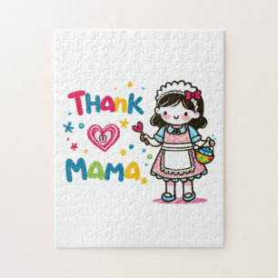 Mother's Day Gift Thank You Mama Jigsaw Puzzle