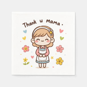 Mother's Day Gift Thank You Mama Napkin