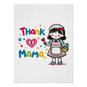 Mother's Day Gift   Thank You Mama Poster