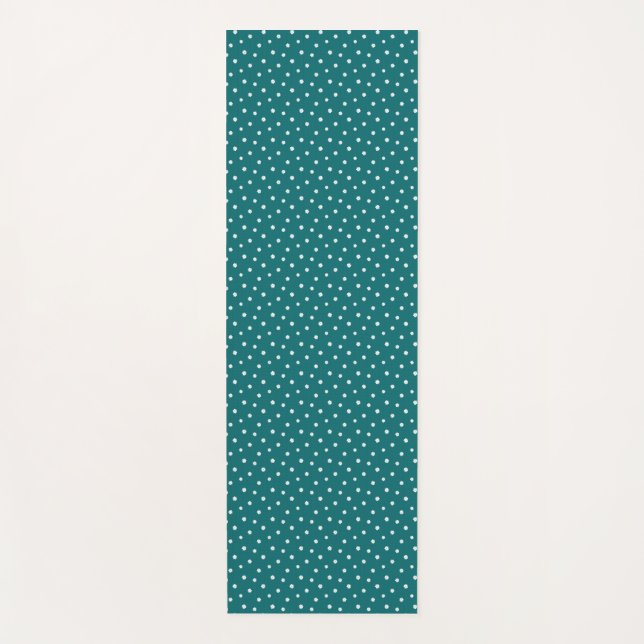 Mother's Day Gift | Tiny Daisies On Teal Yoga Mat (Front)