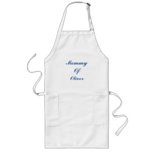 Mother's Day Gifts For Mum Blue White Custom Name Long Apron