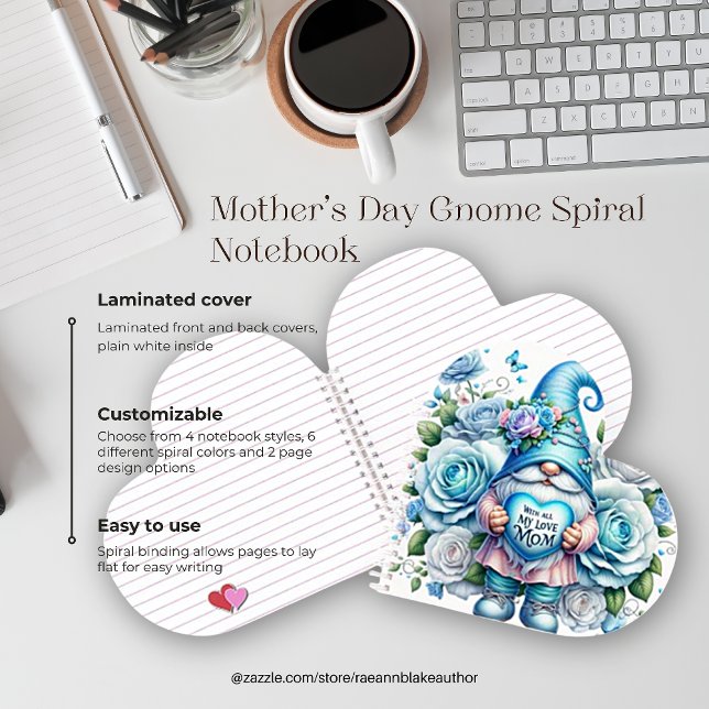 Mother's Day Gnome Spiral Notebook (Creator Uploaded)