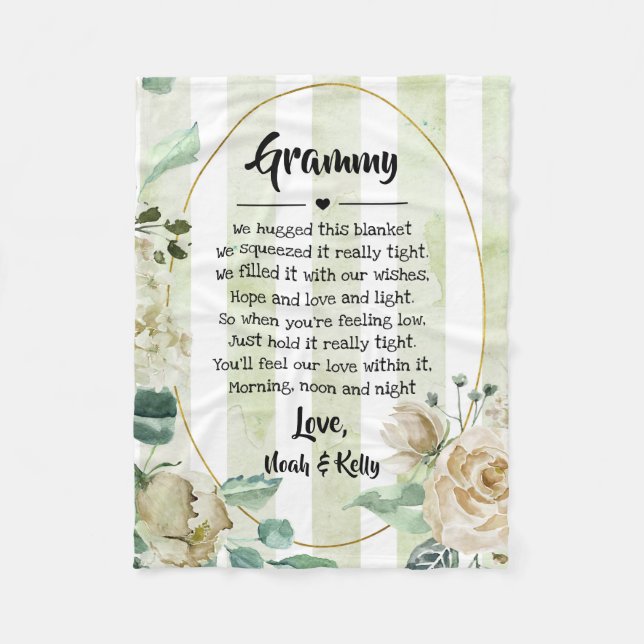 Mother's Day Grandma Grammy Nana from Grandkids Fleece Blanket (Front)