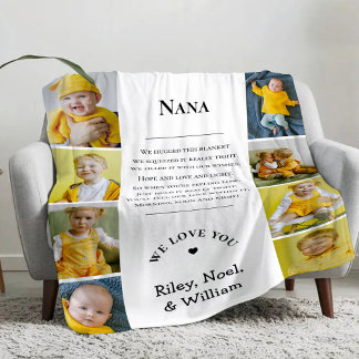Mother's Day Grandma Grammy Nana from Grandkids Sherpa Blanket