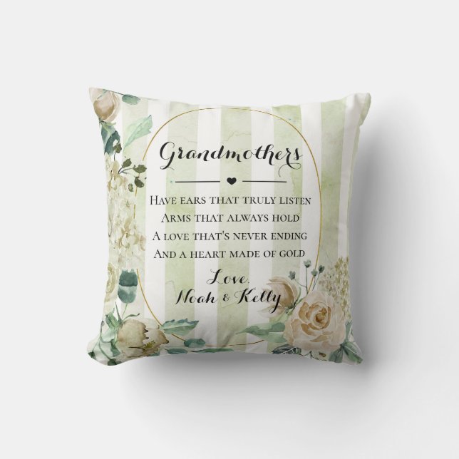 Mother's Day Grandma Grammy Nana from Grandkids Th Cushion (Front)