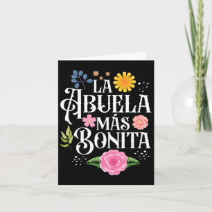 Mothers Day Grandma La Abuela Más Bonita Hispanic Card
