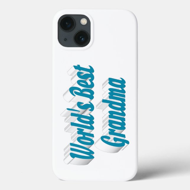 Mothers Day Grandma sky blue typography  Case-Mate iPhone Case (Back)