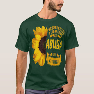 Mothers Day Grandparents Day Big Sunflower Abuela  T-Shirt