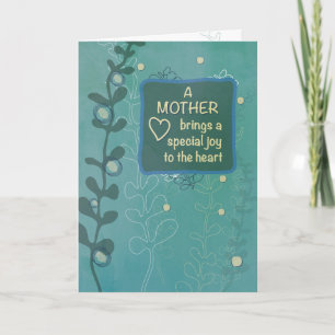 Mother's Day Green Hand Drawn Look Card