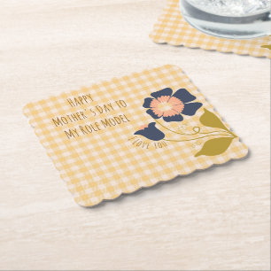 Mothers Day,Happy Mother's Day to My Role Model Paper Coaster