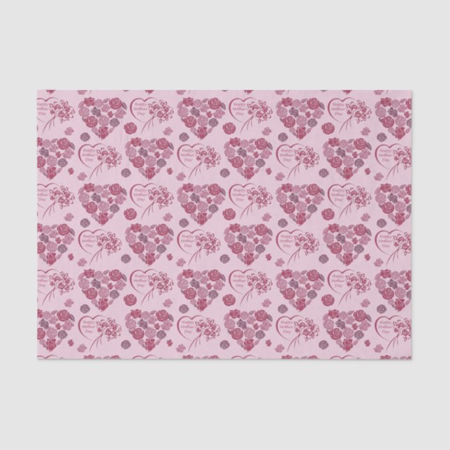 Mother's Day Heart Bouquet Tissue Paper (Front)