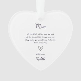 Mother's Day Heart Keepsake Ornament