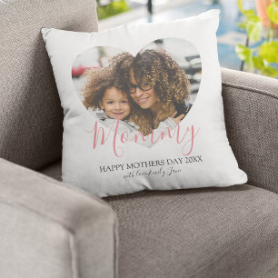 Mothers Day Heart Photo Keepsake Cushion
