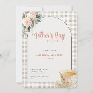 Mother's Day High Tea Invitation Floral Tea Party