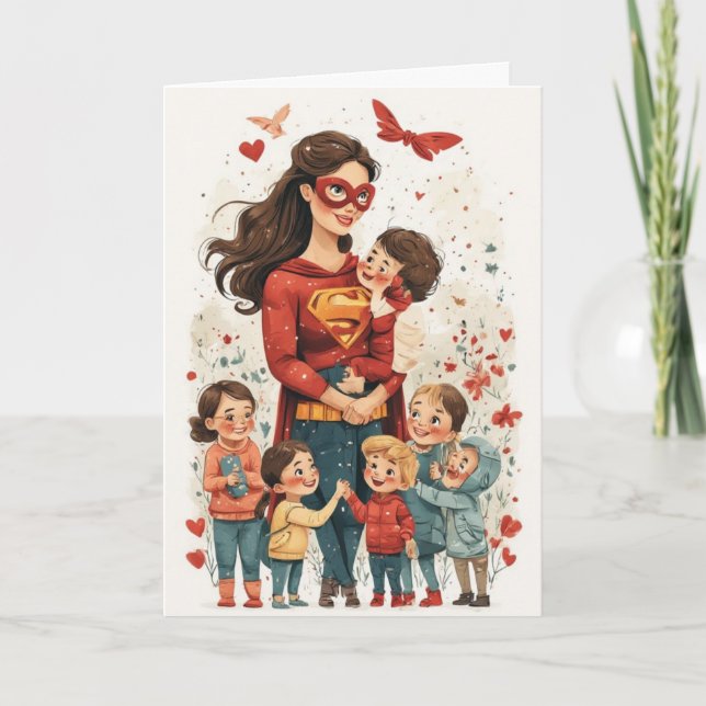 Mother's Day Holiday Folded Greeting Card (Front)