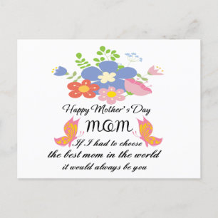 mother's day holiday postcard