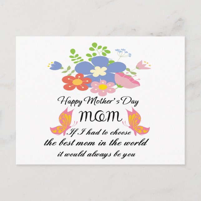 mother's day holiday postcard (Front)