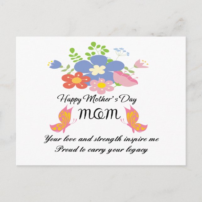 mother's day holiday postcard (Front)