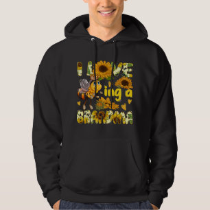 Mothers Day I Love Being A Grandma Sunflower Bee Hoodie