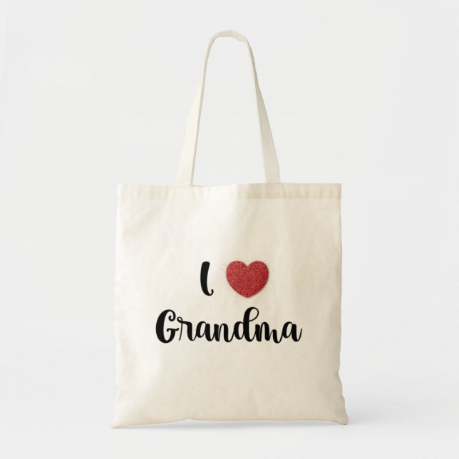 Mother's Day I Love Grandmom Heart Explosion Gift  Tote Bag (Front)