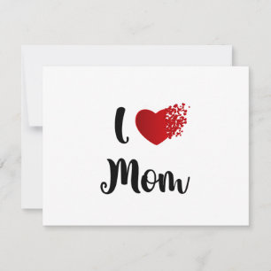 Mother's Day I Love Mom Heart Explosion Gift  Thank You Card