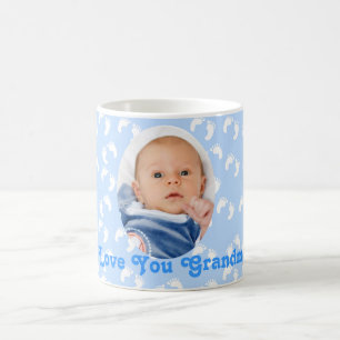 Mother's Day "I Love You Grandma" Blue and White Coffee Mug