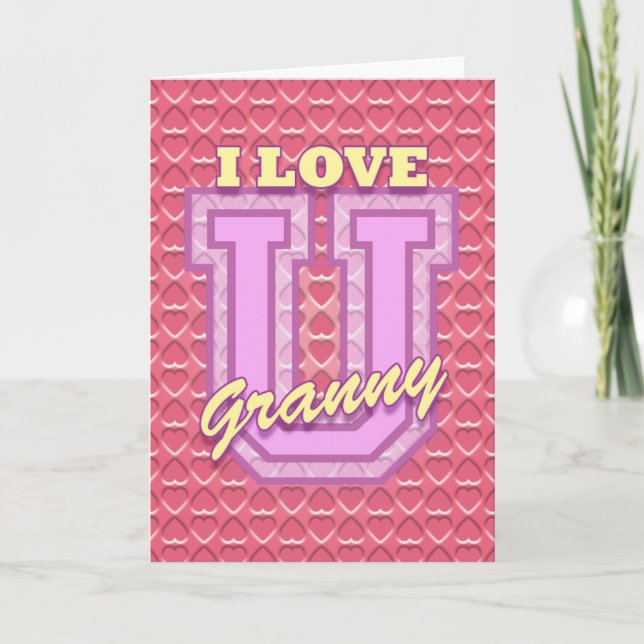 Mother's Day: I Love You Granny Card (Front)