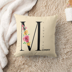 Mothers Day, I love You Mummy, Modern, Simple Cushion