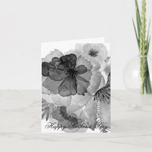 Mother's Day, In-law card. Cold black Card