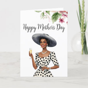 Mother's Day Invitation - Lady With Dark Skin