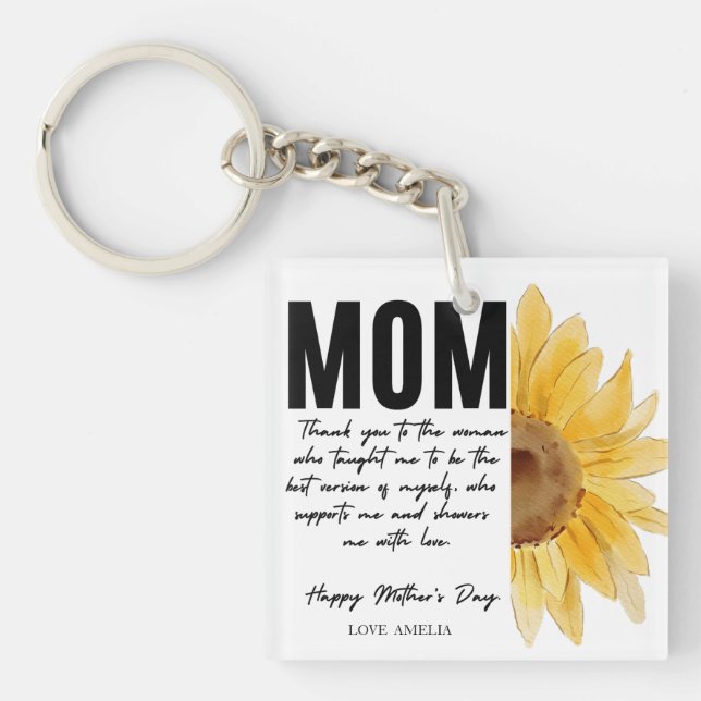 Mothers day Keepsake Gift for mum  Key Ring (Front)