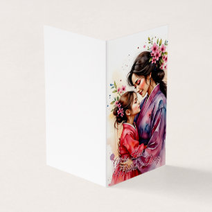 Mother's Day Kimono Art with Floral Embrace