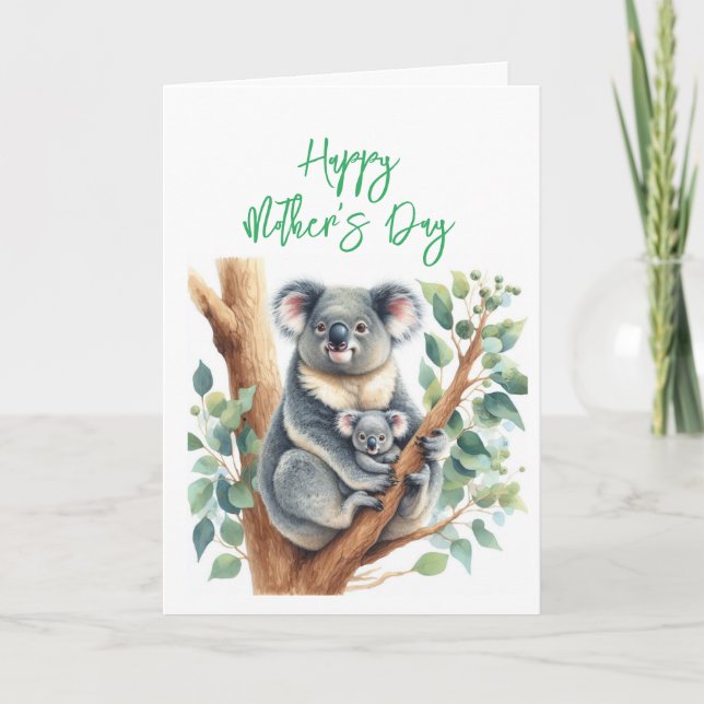 Mother's Day Koala Greeting Card (Front)