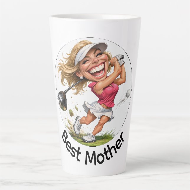 Mother's Day Large Golf Latte Mug (Front)