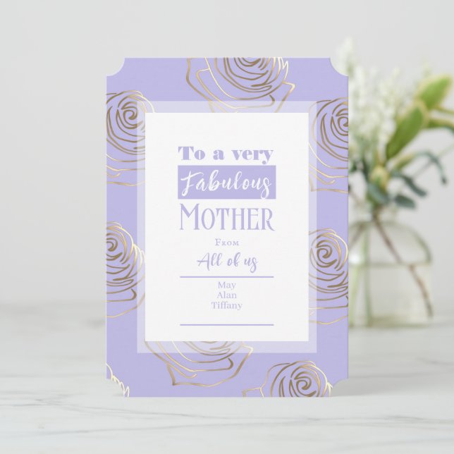 Mothers Day Lavender Card (Standing Front)