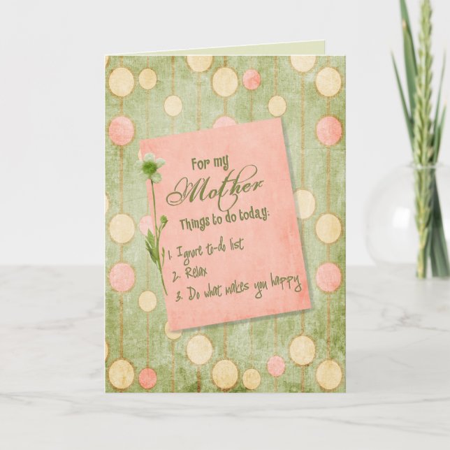 Mother's Day List Card (Front)