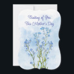 Mother's Day Long Distance Blue Forget-Me-Not  Card<br><div class="desc">WatercolorBlue Forget-Me-Not Garden Flowers to wish your Mother who is far away but never forgotten,  Happy Mother's Day</div>