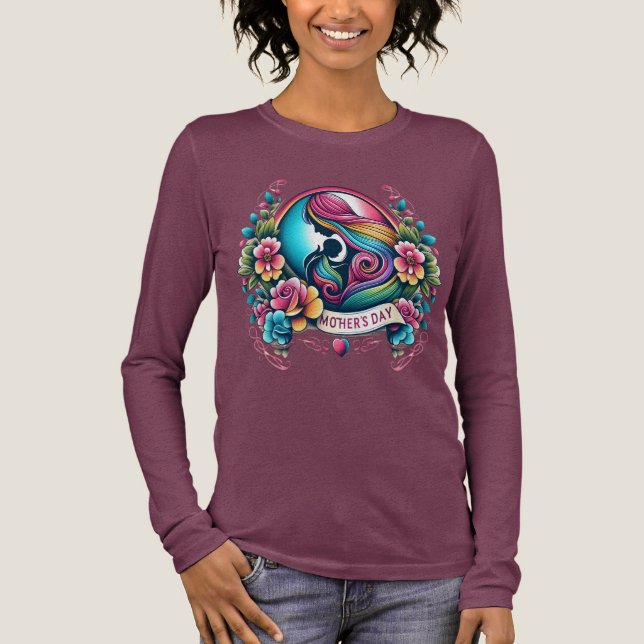 Mothers Day Long Sleeve Tri-Blend Shirt (Front)