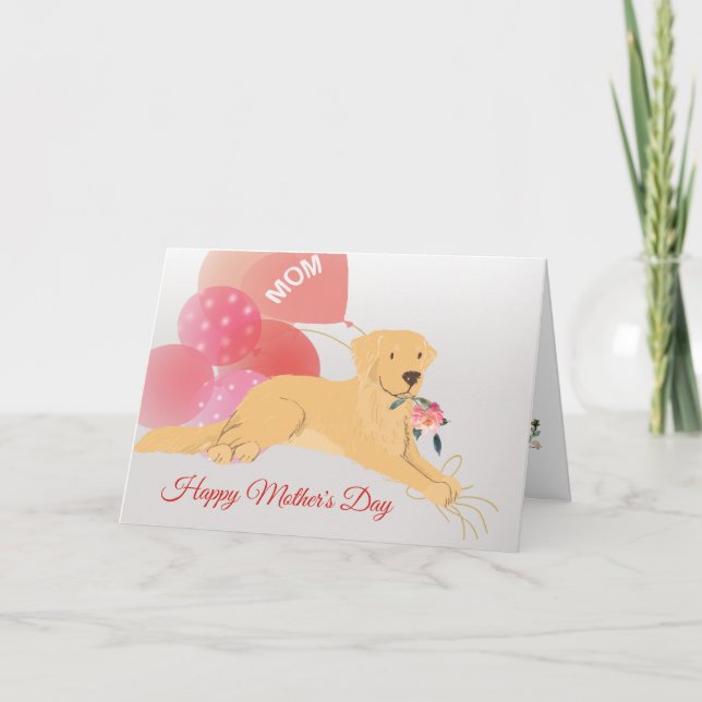 Mother's Day Love from your Golden Retriever Dog Card (Front)