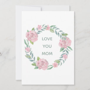 Mother's Day Love You Mum Floral Holiday Card