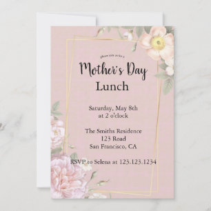 Mothers Day Lunch Invitation Floral