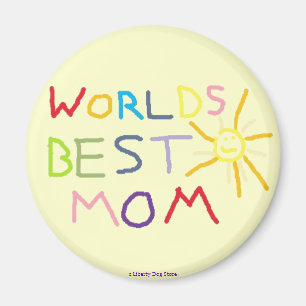 MOTHER'S DAY MAGNETS - WORLDS BEST MOM - GIFTS