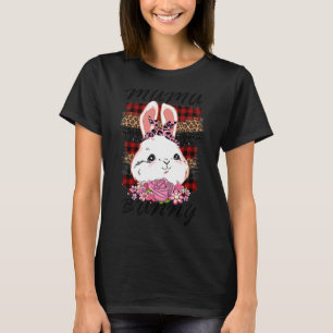 Mother's Day Mama Bunny Leopard Headband Women Mum T-Shirt