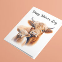 Mother's Day Mama Highland Cow and Calf