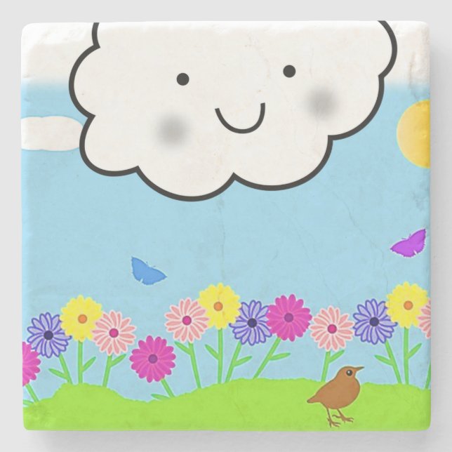 Mother's Day Marble Stone Coaster (Front)