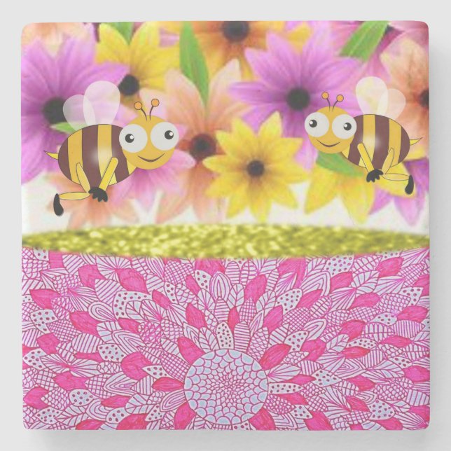 Mother's Day Marble Stone Coaster (Front)