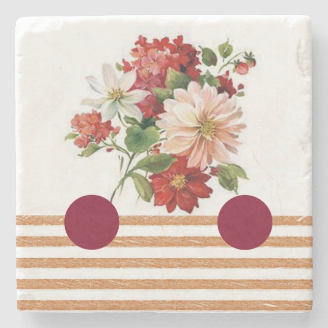 Mother's Day Marble Stone Coaster (Front)