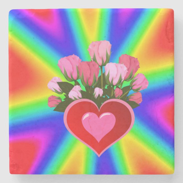 Mother's Day Marble Stone Coaster (Front)