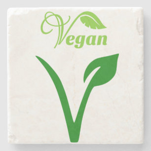 Mother's Day Marble Stone Coaster Vegan