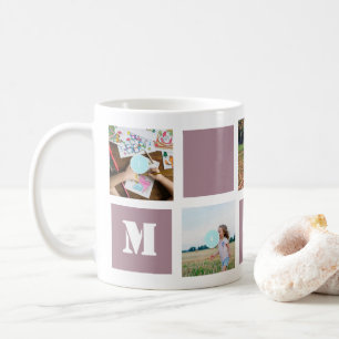 Mother's Day Mauve 5 Photos Mom Collage Mug